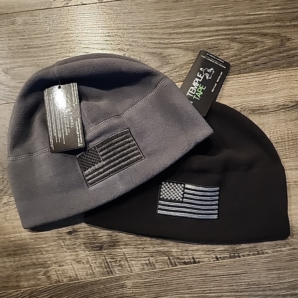 2 American Flag Embroidered Beanie for Men Women USA Tactical Knit Watch Cap XL